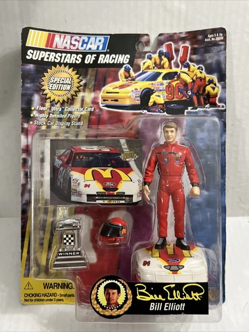 1997 Toy Biz Nascar Superstars of Racing Bill Elliott 5" Figure WITH CARD #55030 Cover