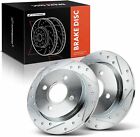 A-Premium 9.97 Inch (253Mm) Rear Drilled And Slotted Disc Brake Rotors...