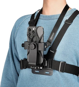 Mobile Phone Chest Mount Harness Strap Cell Phone Holder Mount for Video - Photo 1 sur 7