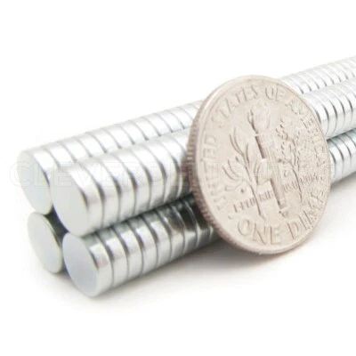 Imanes de neodimio - 1/4" x 1/16" - Disco magnético N35 - 6 mm x 1,5 mm - 500 1000 paquetes Foto 1 de 3