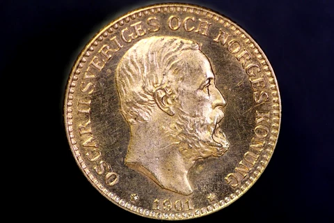 1901 10 Kroner Sweden gold coin -LOT AA 5631 Cover
