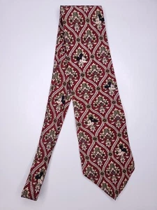 Disney Originals Mens Formal Necktie 56"Lx3.75"W Maroon/Beige Neck Tie - Picture 1 of 4