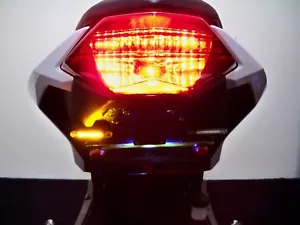 Ninja 300 Fender Eliminator; Tucked Tag, LED Turn Signals and Brake, Smoked Lens - Bild 1 von 3