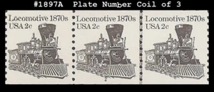 USA5 #1897A MNH PNC3 Pl # 4 Locomotive 1870s - Picture 1 of 1