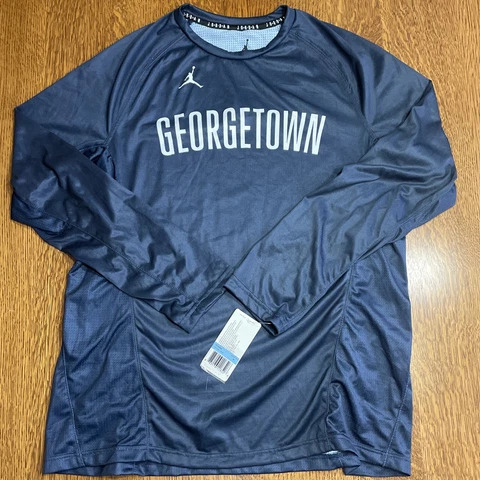 Nike Jordan Georgetown Hoyas Basketball Long Sleeve Shirt Women's M Navy NWT Cover