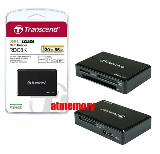 Transcend RDC8 Card Reader USB3.1 for CF/SD/SDHC/SDXC/Micro SD SDHC SDXC US - Image 1 of 1