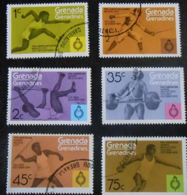 Grenada-Grenadines: Set Of 7 Different, Pan American Olympic Games #04-7028 - Image 1 of 4