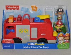 Fisher Price Little People Helping Others Fire Truck with Lights & Sounds 0119!! - Picture 1 of 4