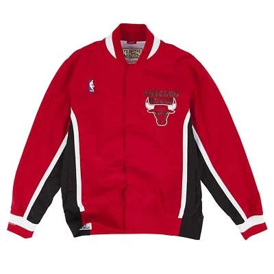 Mens Mitchell & Ness NBA 1992-93 Authentic Warm Up Jacket Red Chicago Bulls - Image 1 of 3