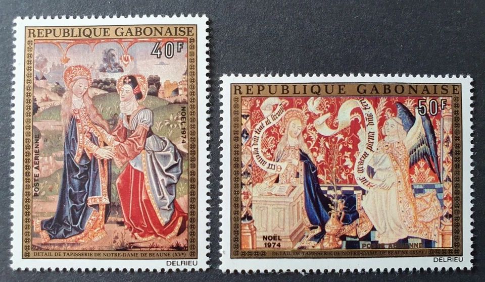 1974 REP GABONAISE GABON FRANCE SET CHRISTMAS XMAS VF MNH - Image 1 of 1