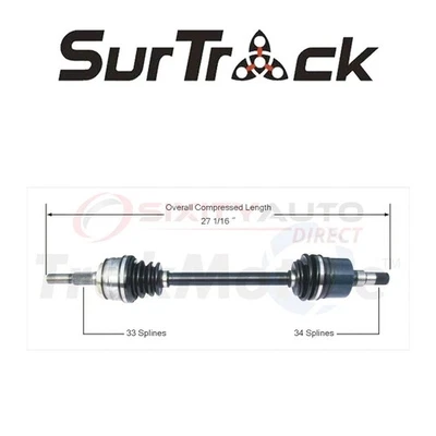 SurTrack CV Axle Drive Shaft for 1982-1989 Chevrolet Celebrity 2.5L 2.8L jv Foto 1 de 4