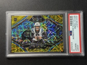 BRYCE YOUNG PSA 10 2023 PANINI SELECT SNAPSHOTS GOLD PRIZM ROOKIE RC 02/10 - Foto 1 di 2