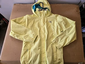 GIRLS THE NORTH FACE YELLOW ZIP UP HOODED JACKET SIZE XL 18 - Picture 1 of 9