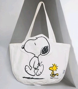 Bolso de hombro grande bandolera de lona de moda de dibujos animados Snoopy and Woodstock - Imagen 1 de 17
