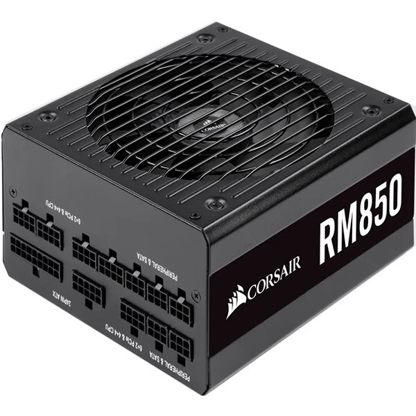 Corsair RM850 Desktop 850 Watt ATX Power Supply Black 12 PIN Power efficient - Image 1 of 3