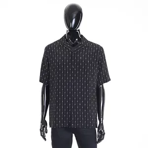 CELINE 1520$ Hawaiian Shirt - Loose Fit, Printed Stripe Silk - Picture 1 of 12
