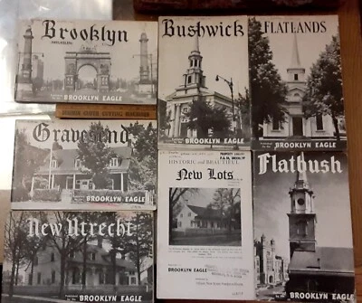 Rare 7( NOT 6 ! ) booklet set Historic Brooklyn Eagle History 1946 MAPS & PHOTOS - Image 1 of 4