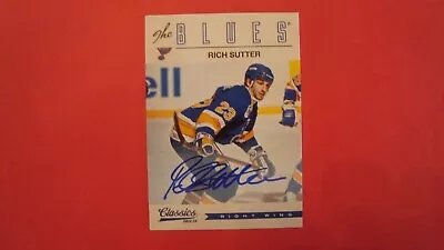 2012 13 Panini Classics Signature  #151 Rich Sutter Autograph St Louis Blues - Image 1 of 4