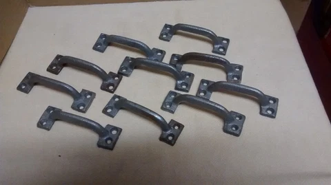 10 TINY Cast Iron Cabinet Door or Drawer Pull Cover