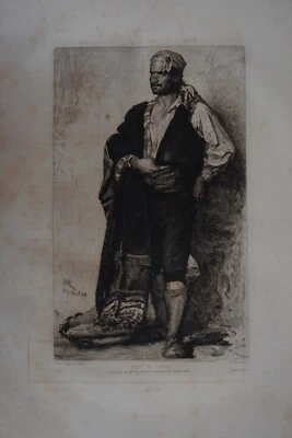 Henri RÉGNAULT (1843-1871) GRANDE GRAVURE XIX° HOMME TORERO ESPAGNE TAUROMACHIE - Photo 1/4