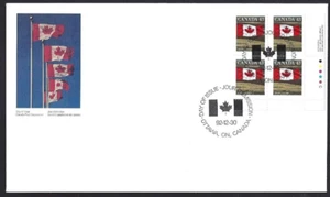 Canada #1359 LRpb "Flag Over Field" Brand New 1992 Ofdc Block Issue - Picture 1 of 2
