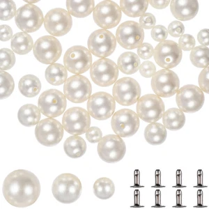 150 Pairs Pearl Rivets Simulation Pearls Rivets for Pearls Rivets Pearls Studs - Picture 1 of 11