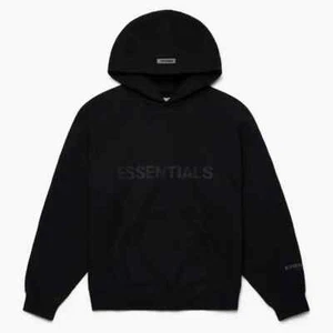 Sudadera con capucha Fear of God Essentials apliques logotipo pizarra oscura/limusina elástica/azul - Imagen 1 de 1