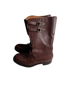 Stivali vintage C.W.horrell 1944 datati ufficiale esercito britannico doppia fibbia taglia 7 M - Foto 1 di 17