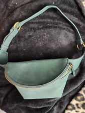 NWOT Universal Thread Hunter Green Faux Leather Fanny Pack Adjustable Belt Bag 