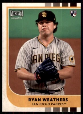 2021 Topps Archives Snapshots RC Ryan Weathers San Diego Padres - Image 1 of 2