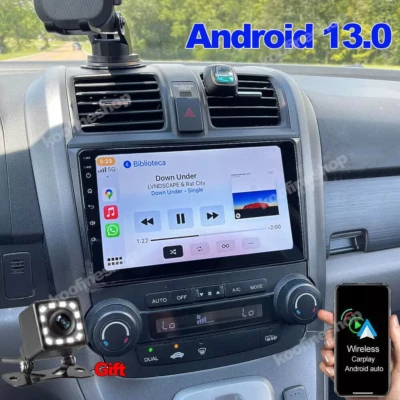 4+64G For 2007-2011 Honda CRV Android Auto Carplay Car Stereo Radio GPS Navi CAM - Image 1 of 4