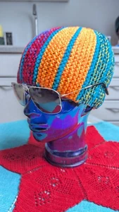 Beanie Mütze Handgestrickt UNIKAT - Bild 1 von 7