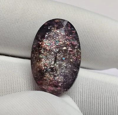 Colgante de piedra solar multi iolita facetado forma ovalada llamativa natural joyería 11,7 quilates Foto 1 de 4
