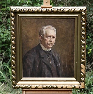 Hugo Larsen – Men's Portrait – Oil On Canvas – Signed, With Frame - Picture 1 of 8