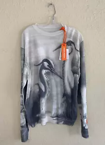 Heron Preston Mens CTNMB Knit Crew Neck Grey Size Medium - Picture 1 of 3