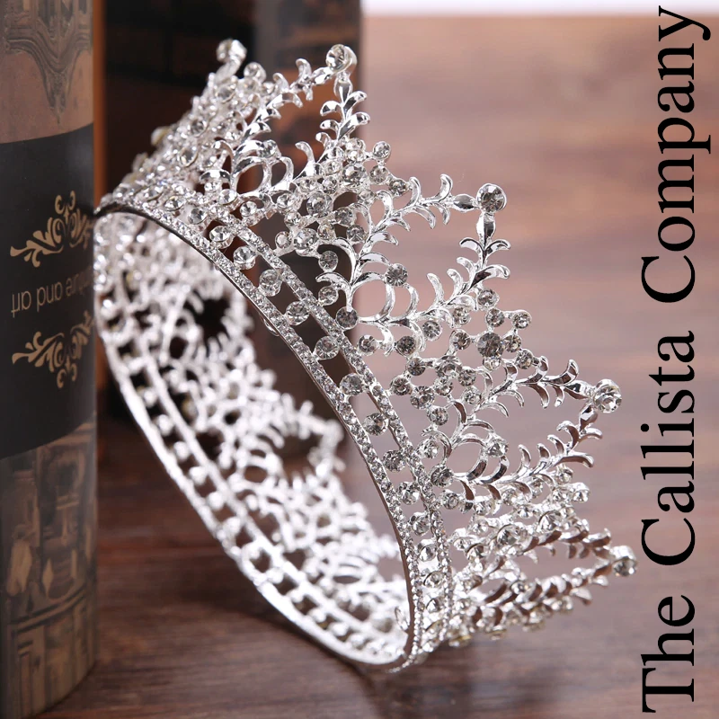 THE CALLISTA COMPANY, CORONA COMPLETA REDONDA ESTRÁS CRISTAL DESFILE (PLATA) ✓ Foto 1 de 2