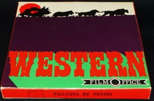 *** FILM SUPER 8 NOIR ET BLANC MUET 60 METRES - WESTERN / PILLEURS DE TRAINS *** - Photo 1/1
