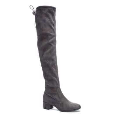 Chinese Laundry Women Over the Knee Sock Boots Mystical Sz US 5.5 Gunmetal Gray - Image 1 of 4