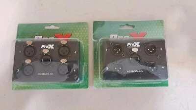 PROX 4 Channel Cat6 Male XLR Audio/DMX Snake Box & Female Stage Box Set - Image 1 of 2