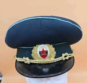 BULGARIAN Army Military OFFICER VISOR HAT COCKADE CAP Original Soviet Era - Picture 1 of 6