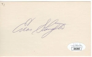 Enos Slaughter Signed Autographed Index Card Cardinals HOFer JSA AR13003 - Picture 1 of 2