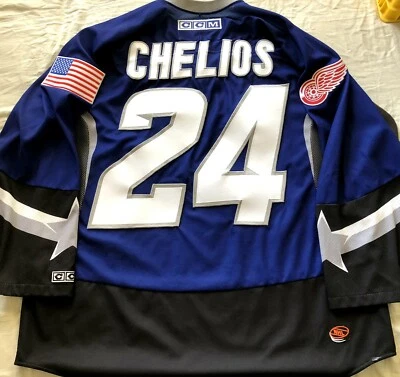 Chris Chelios 2002 NHL Juego de Estrellas Auténtico CCM Cosido XL Camiseta Red Wings Foto 1 de 4