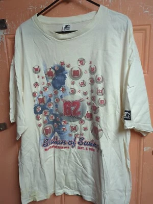 Camiseta De Colección 1998 Starter Mark McGwire Adulto XXL Blanca Sultan Swing EE. UU. Usada Foto 1 de 4