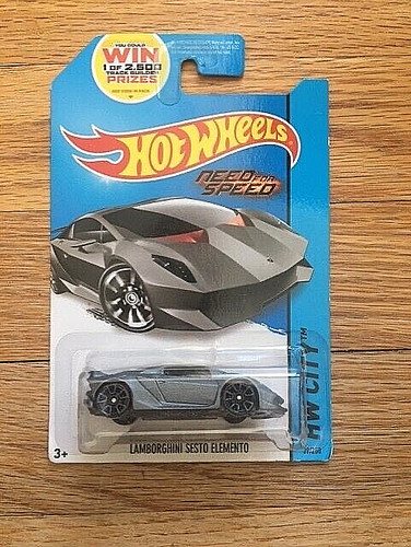 Hot Wheels Lamborghini Sesto Elemento 2014 - Édition HW City, 1:64, Blanc, Neuve Sous Boîte