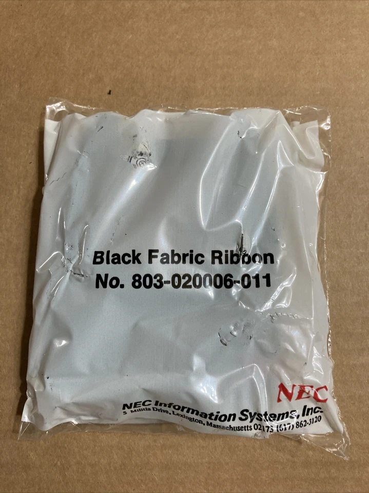 NEC Spinwriter 64346 Black Fabric Ribbon 1/2” 803-020006-011 - Image 1 of 4