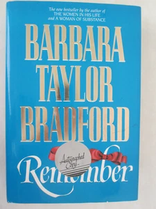 Remember by Barbara Taylor Bradford - Signed Copy (1991, Hardcover) First Editio - Imagen 1 de 3