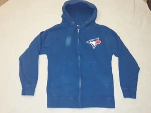 MLB TORONTO BLUE JAYS Sudadera con Capucha Cremallera Completa Forrada de Vellón-MEDIANA - Imagen 1 de 13