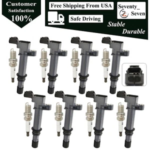8Pcs Ignition Coil and Iridium Spark Plug For 1999-2007 Jeep Grand Cherokee 4.7L - Picture 1 of 6