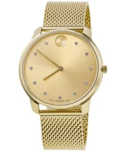 Nuevo reloj para hombre Movado Bold Thin Evolution cuarzo esfera champán dorado 3600903 - Imagen 1 de 4