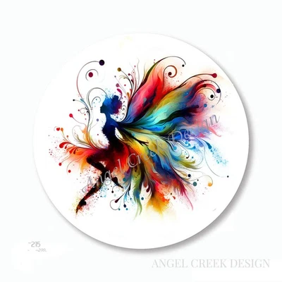 ARCO IRIS ACUARELA HADAS FIESTA FAVORES ÁLBUM DE RECORTES PEGATINAS SOBRE SELLOS ETIQUETAS Foto 1 de 2